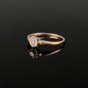 Diamant-Ring, 585/14K Gelbgold (getestet), 1,49g, mittig Diamant von um 0,35ct., Ringgröße 51,5 *11