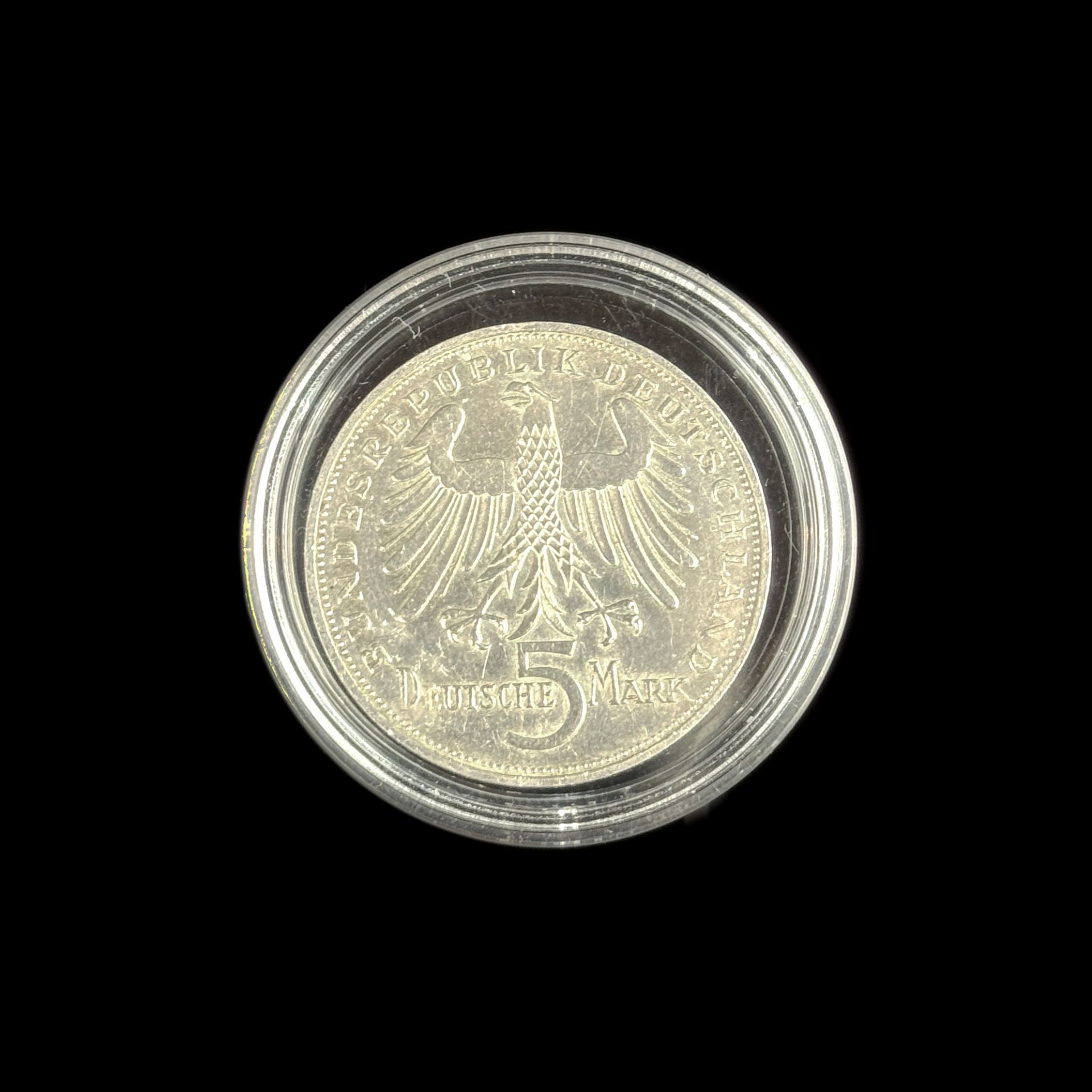 Silver coin, Germany, 5 DM, 1955, Friedrich Schiller on the 150th anniversary of his death, silver - Image 2 of 2