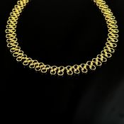 Halskette, 333/8K Gelbgold (punziert), 16,25g, Ringverschluss, Länge 48cm