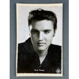 Autograph Elvis Presley, vintage postcard photograph with autograph signature, showing Elvis Presle
