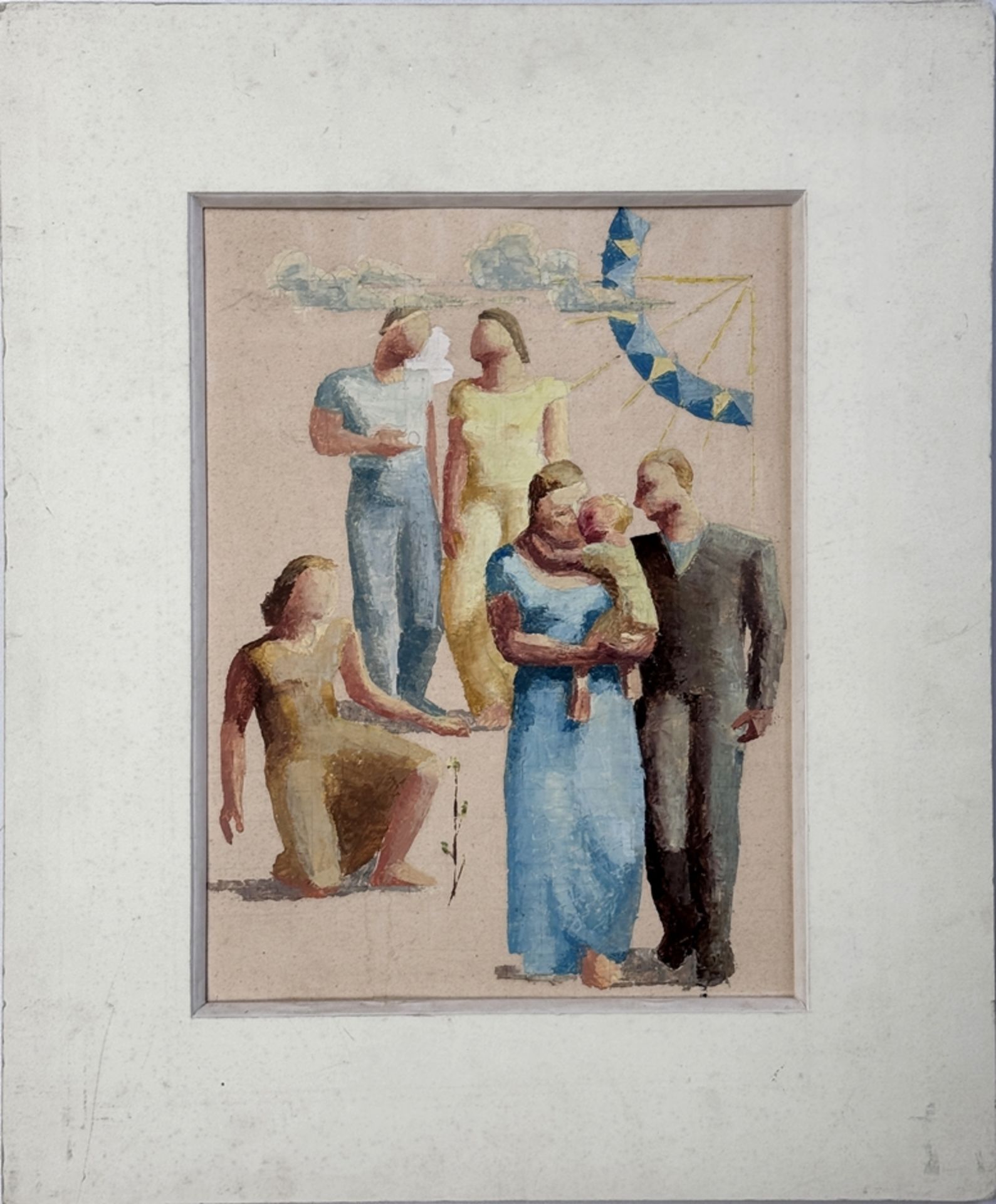 Frey, Hans Conrad (1877 Wald - 1935 Kilchberg) attributed to, "Studies" with people, oil on paper b - Image 2 of 3