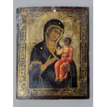 Icon "All-Holy Mother of God Iverskaya", Russia, 19th century, Mother of God with the Christ Child 