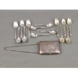 Convolute silver, 15 pieces, consisting of 14 demitasse spoons/coffee spoons, 14 pieces, of which 5