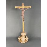 Christ's Cross/Standing Cross, 18th/19th century, baroque base with remains of gilding, unframed Ch