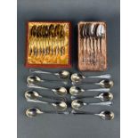 30 coffee spoons, 3 sets, at least silver 800 (tested and hallmarked), consisting of: 12 coffee spo