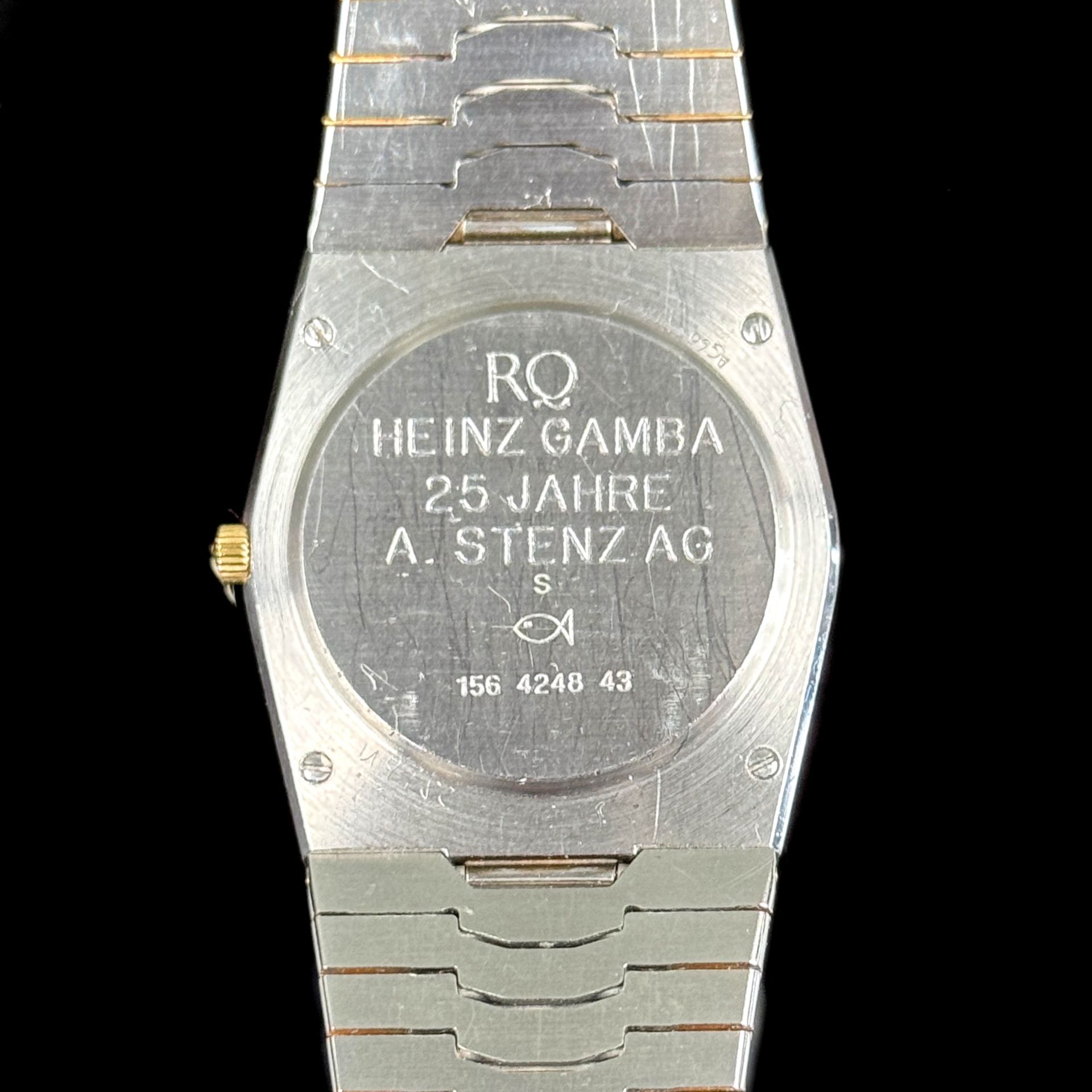 Wristwatch, Eterna Royal, quartz, running, circa 1980, dial with indices. Date display at number 3, - Image 3 of 3
