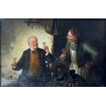 Lassen, Hans August (1857 Hadersleben - 1938 Ratingen) "Wine tasting", genre scene with gentleman a