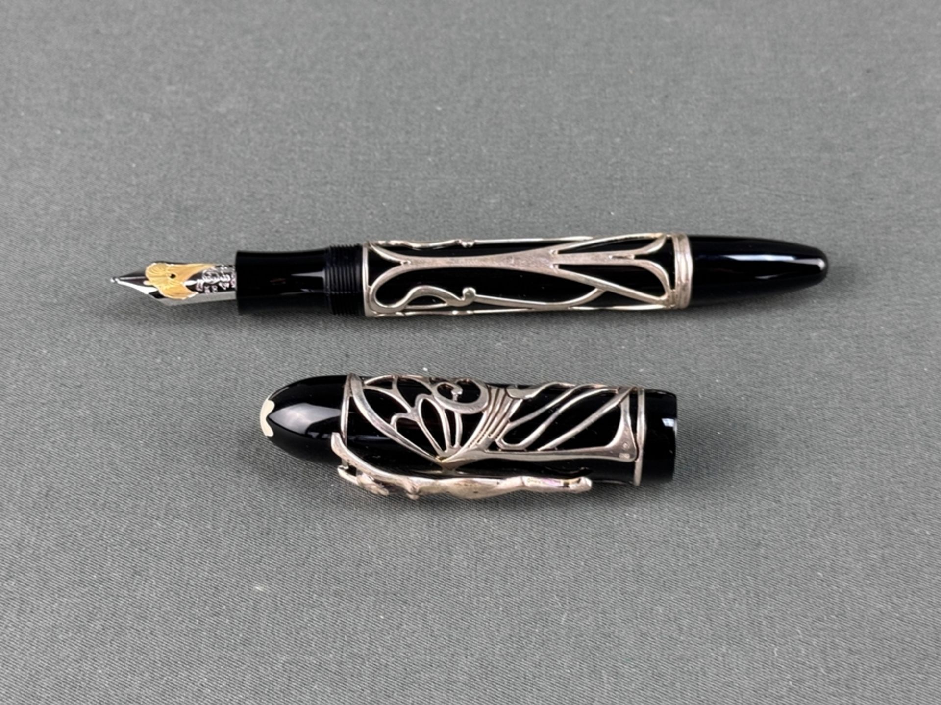 Montblanc fountain pen "Andrew Carnegie", limited edition 2178/4810, piston fountain pen with 750/1 - Image 2 of 5