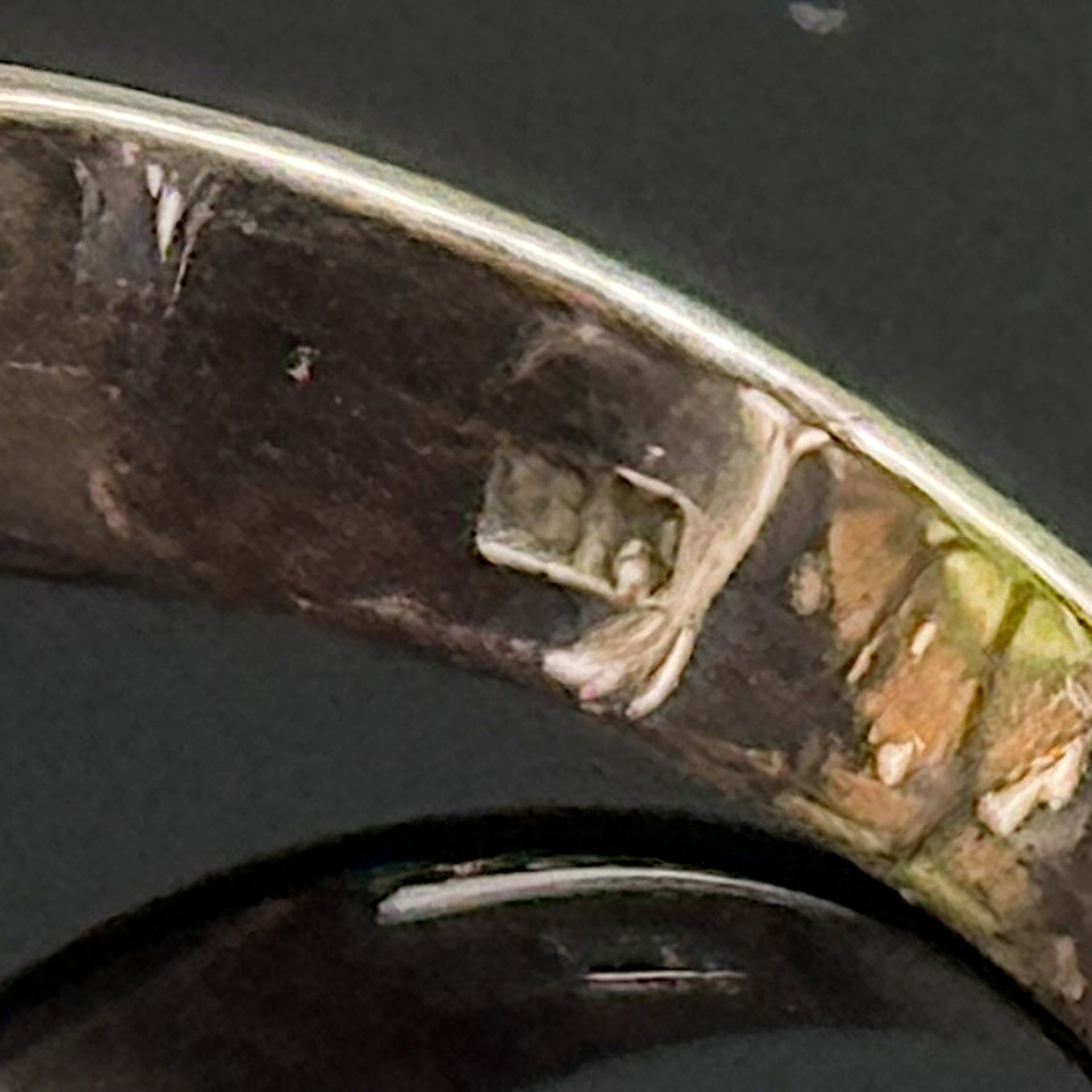 Ring, 416/10K red gold (tested and illegibly hallmarked), total weight 8.7g, set with oval nephrite - Image 3 of 3