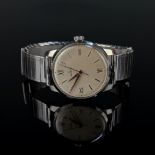 Wristwatch, Zenith, with centre seconds and steel link bracelet, manual winding, starts, case with
