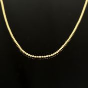 Kugelkette, 585/14K Gelbgold (punziert), 8,54g, Kugeldurchmesser je ca. 1,5mm, Ringverschluss, Läng