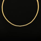 Halskette, 585/14K Gelbgold (punziert), 6,68g, Ringverschluss, Länge 42cm