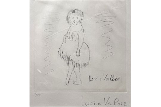 Valore, Lucie (1878 Angoulême - 1965 Paris) "Jeune fille", Junges Mädchen/Ballerina, Radierung, Exe - Bild 1 aus 4