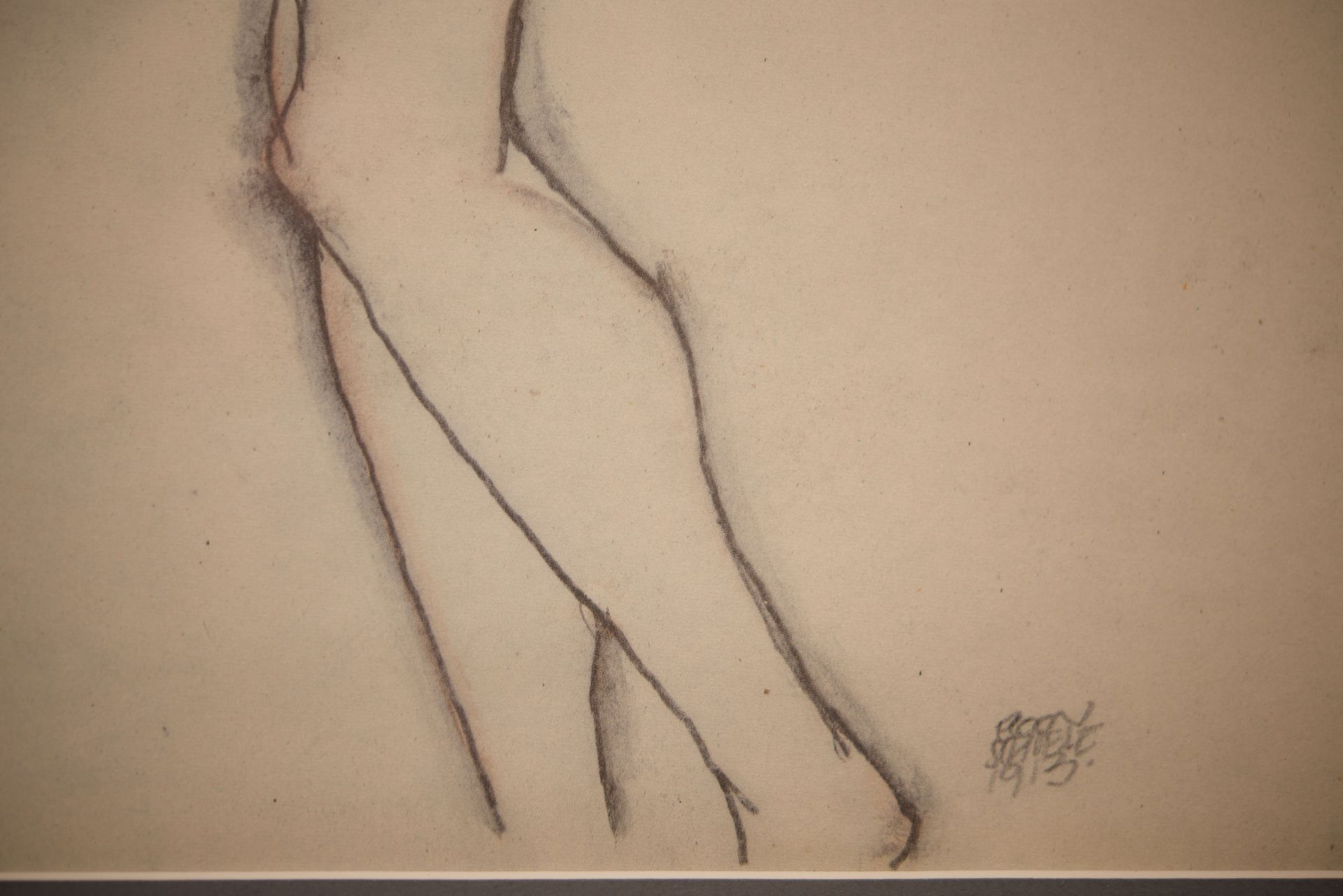 Nach Egon Schiele Weiblicher Akt Kunstdruck |After Egon Schiele Female Nude Art Print - Image 2 of 4