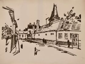 Franz Bueb * (1916- 1982), Dorfstraße |Franz Bueb * (1916- 1982), Village Road