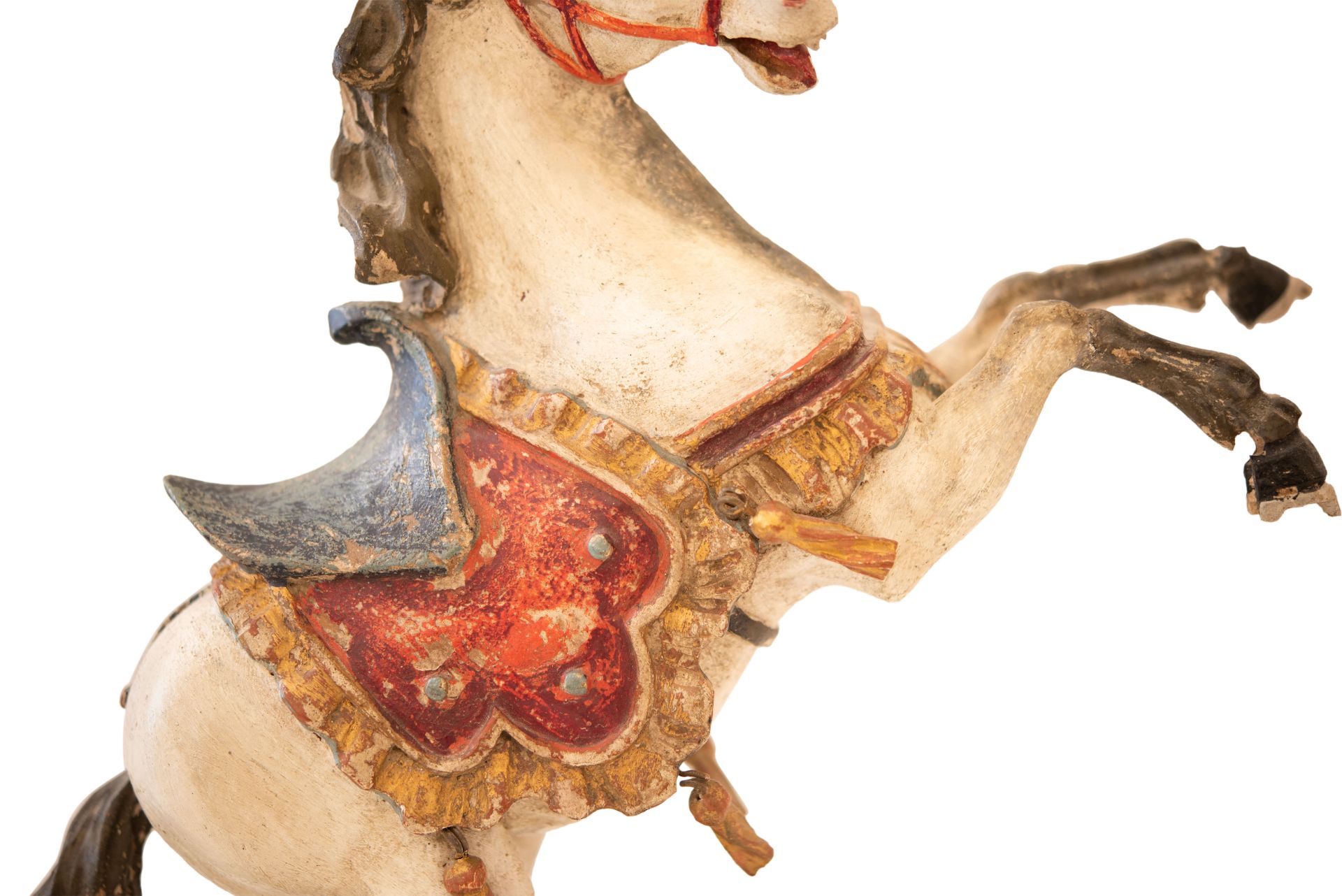 Holzpferd auf Plinthe |Wooden Horse on Plinth - Image 3 of 5