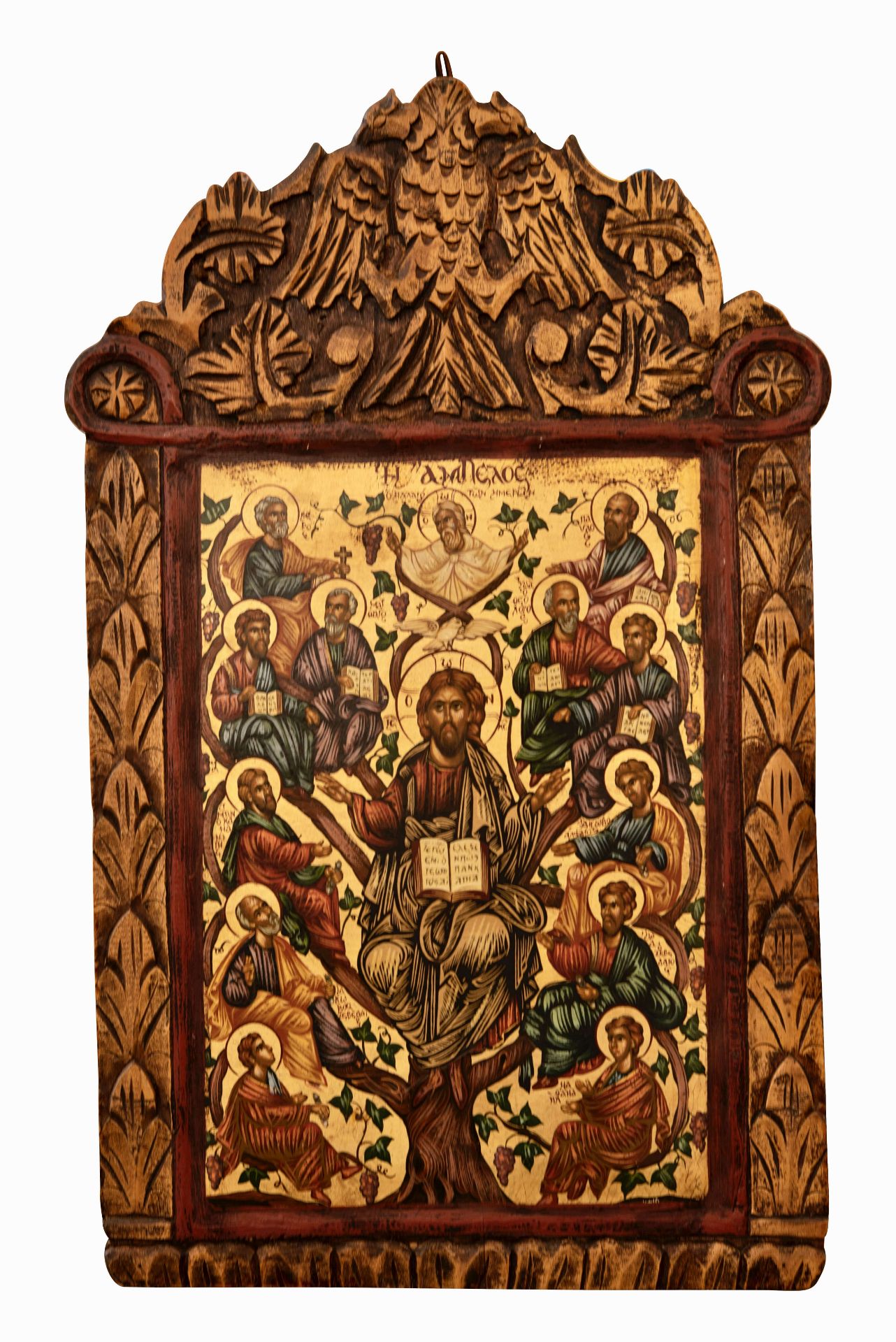 Byzantinisch-Orthodoxe antike Ikone |Byzantine-Orthodox Handmade Antique Style Icon