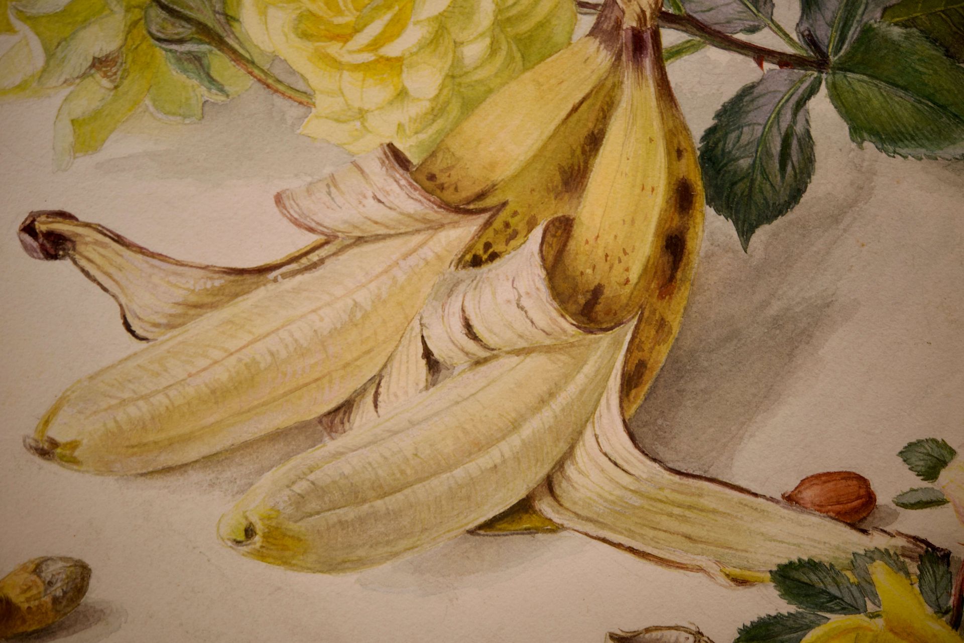 Carlos von Riefel * (1903-1993), Stillleben mit Bananen und gelben Rosen |Carlos von Riefel * (1903 - Image 3 of 5