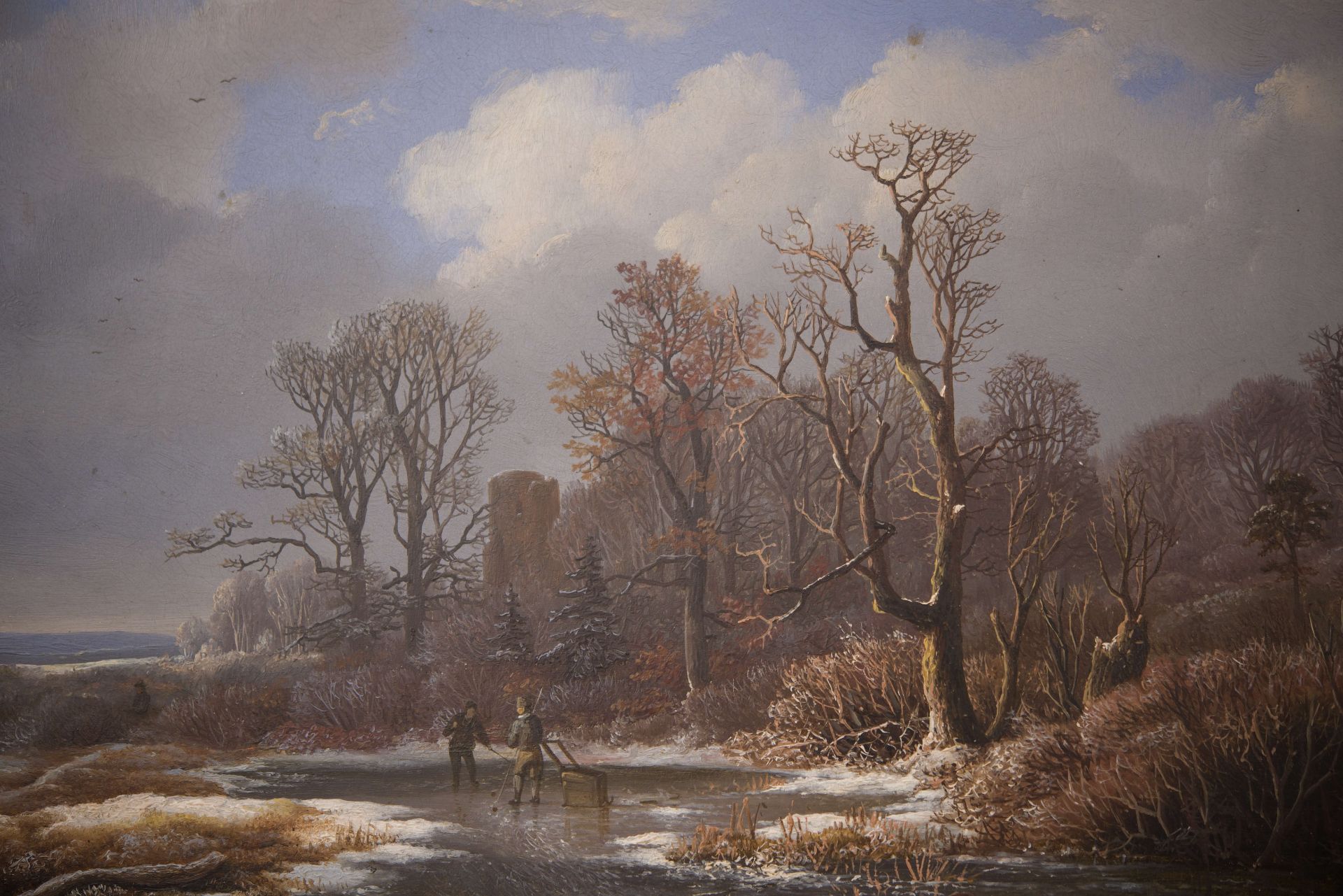 Reni van Haaren Umkreis, Winterlandschaft mit alten Eichen |Reni van Haaren, Winter Landscape with O - Bild 2 aus 5