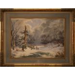 Rémi VAN HAANEN (1812-1894), Winterliche Landschaft |Rémi VAN HAANEN (1812-1894), Winter Landscape