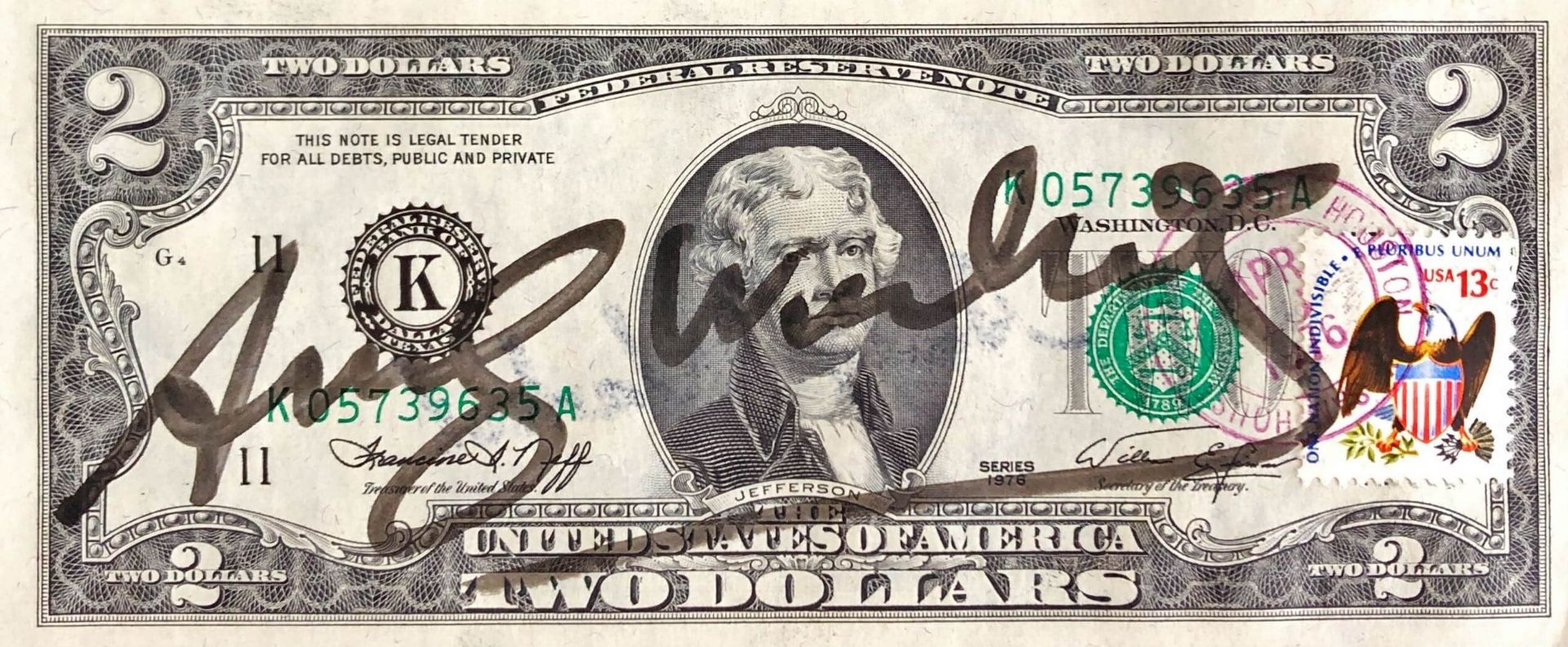 Andy Warhol (1928-1987), 2 Dollar Schein |Andy Warhol (1928-1987), Two Dollar Bill