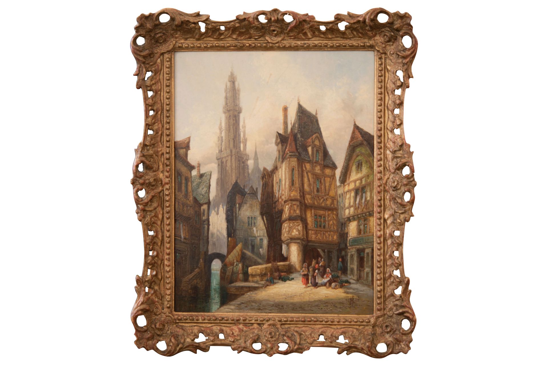 Henry Schäfer (1833-1916), Antwerpen Quai des Baines |Henry Schäfer (1833-1916), Antwerpen Quai des 