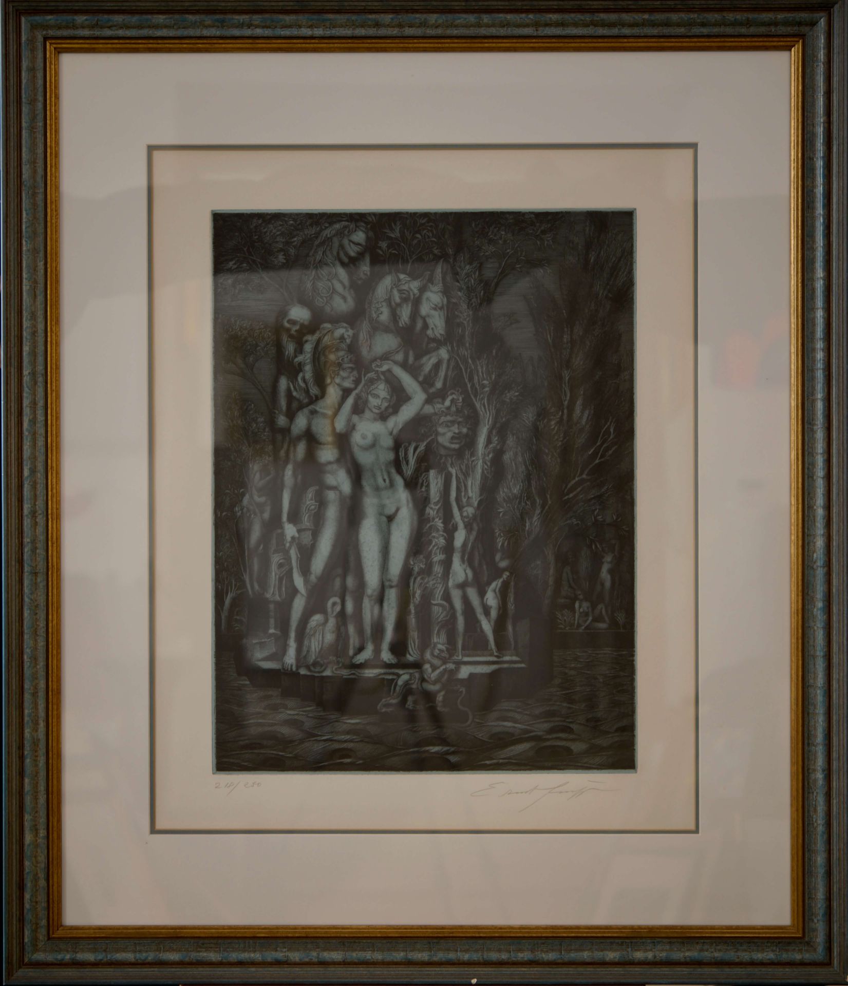 Ernst Fuchs * 1930-2015, Venus auf der Insel des Todes |Ernst Fuchs *  1930-2015 Venus on the Island - Bild 5 aus 5