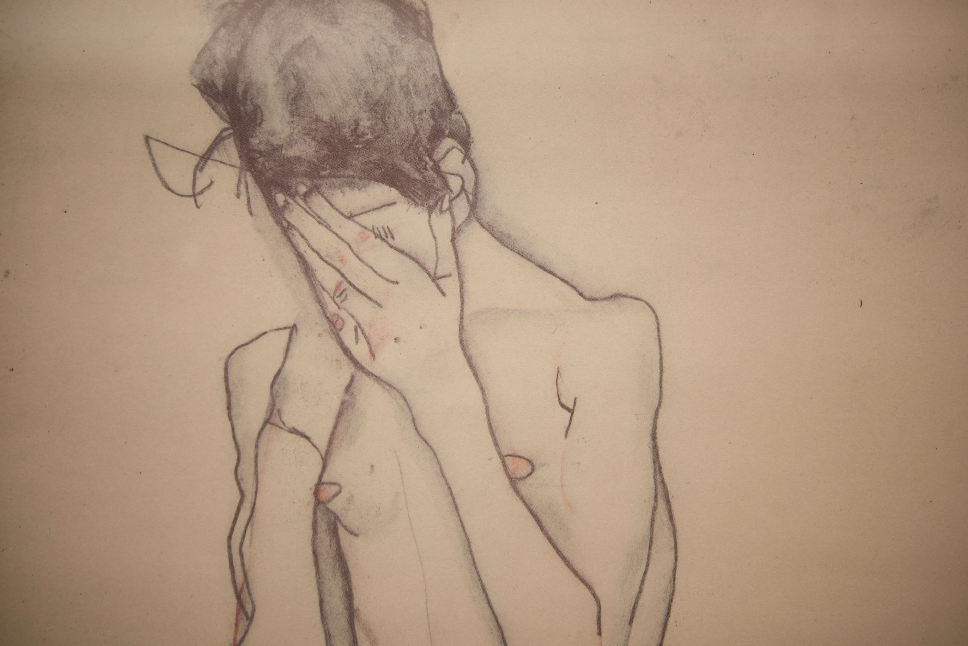 Nach Egon Schiele Weiblicher Akt Kunstdruck |After Egon Schiele Female Nude Art Print