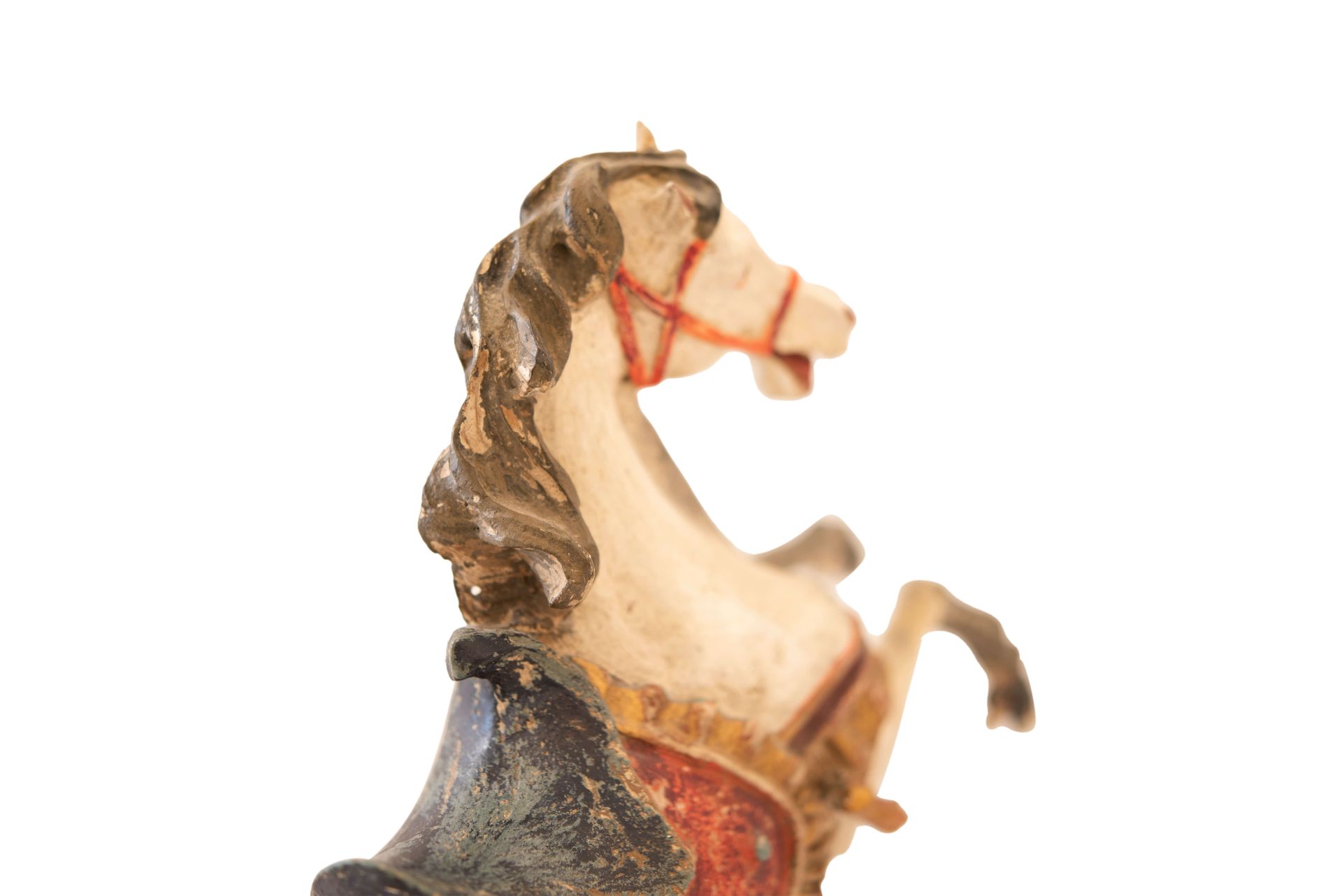 Holzpferd auf Plinthe |Wooden Horse on Plinth - Image 5 of 5