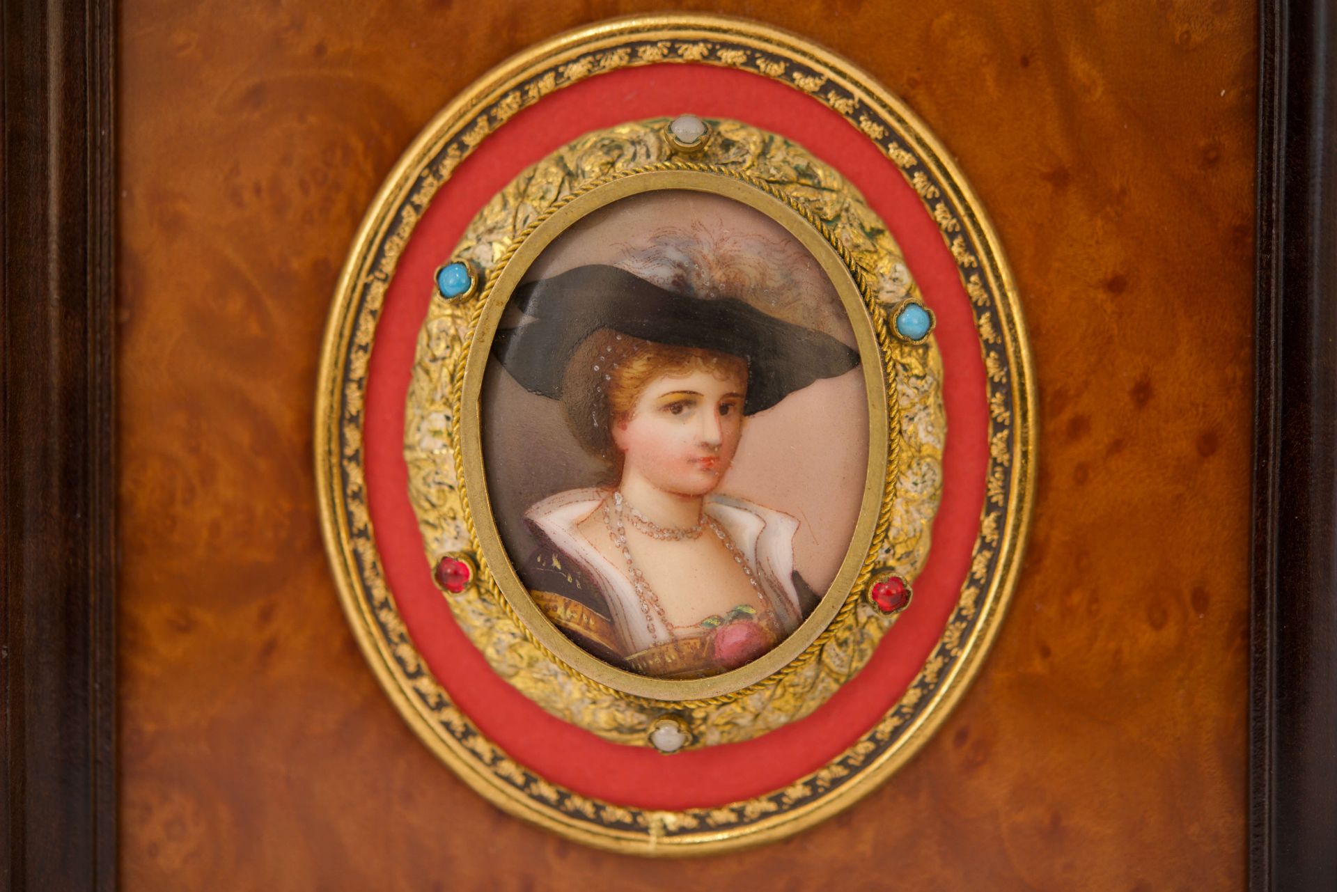 Porträt einer Dame mit Hut |Miniatur Lady with Hat - Bild 3 aus 5
