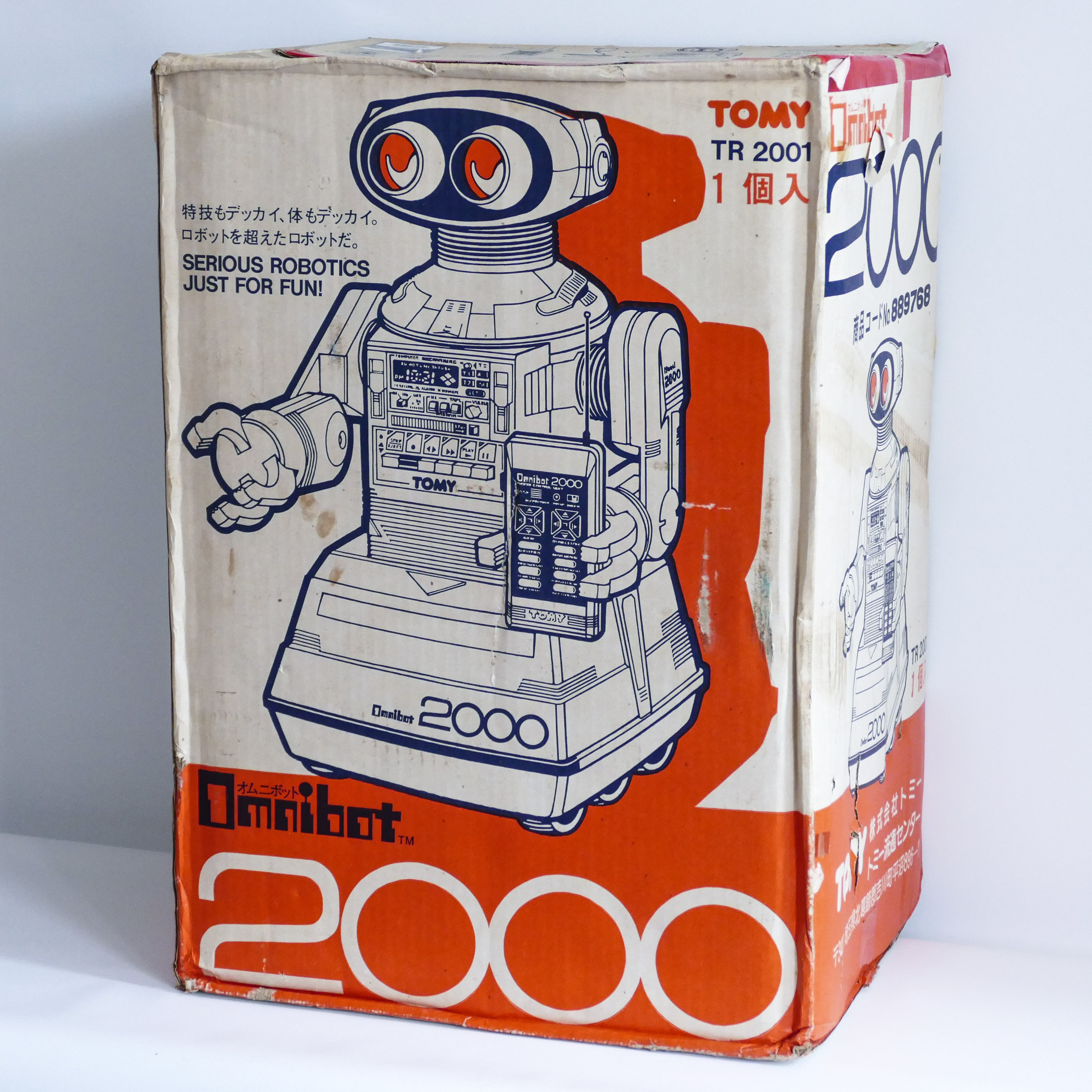 TOMY OMNIBOT 2000 VINTAGE PERSONAL HOME ROBOT JAPAN RETRO REMOTE CONTROL ELECTRONIC SPACE TOY
