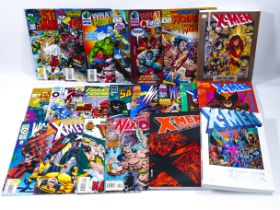 MARVEL COMICS LOT COMIC BOOKS GRAPHIC NOVEL X-MEN THE INCREDIBLE HULK THE FANTASTIC FOUR 1990'S