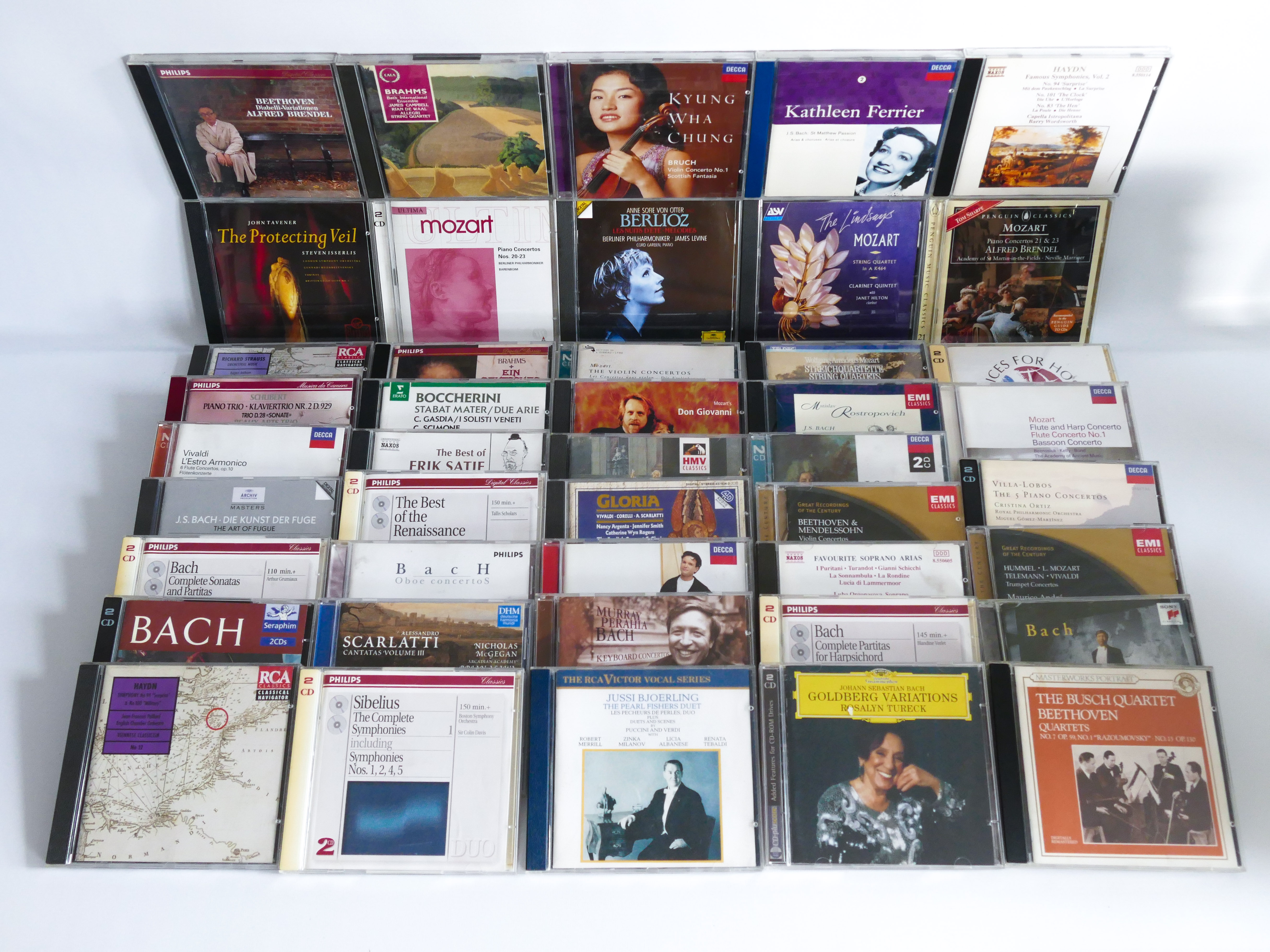 EMI PHILIPS DECCA RCA NAXOS CLASSICAL MUSIC AUDIO CD LOT B BACH BEETHOVEN MOZART PIANO ORCHESTRA