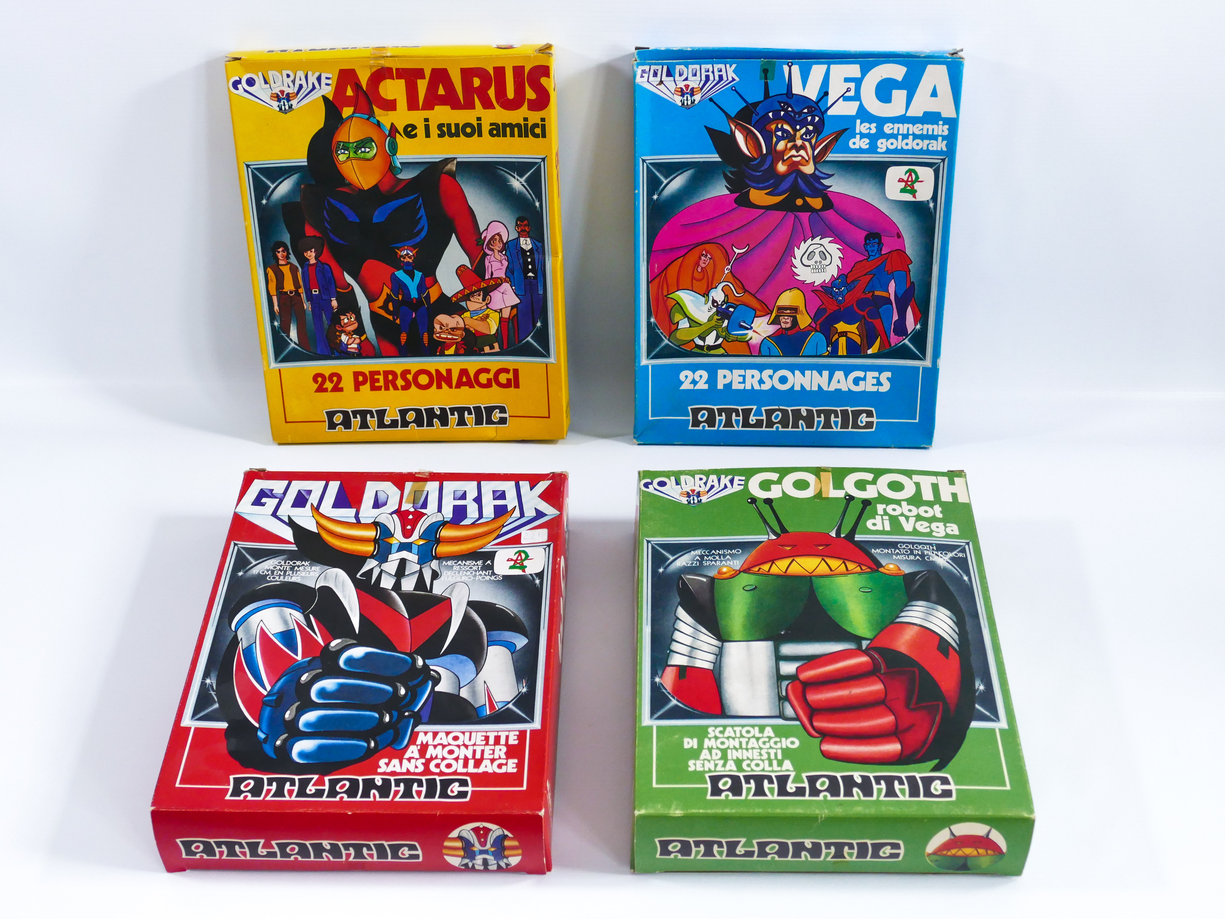 ATLANTIC GOLDORAK GRENDIZER MODEL KIT COMPLETE SET ITALY VINTAGE ROBOT POPY JAPAN ANIME CHOGOKIN NEW