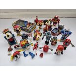 LARGE VINTAGE MIXED LOT CHOGOKIN TOY ROBOT POPY JAPAN 1980s VEHICLES TAKARA GODAIKIN ROBOT8CHAN