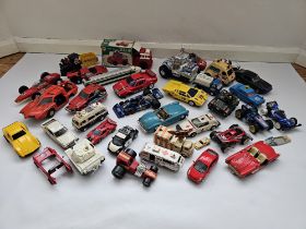 VINTAGE CAR LOT FIRE ENGINE DIE-CAST TRUCK AMBULANCE TIN RACING CAR RETRO RACE TRAIN TANK ELF