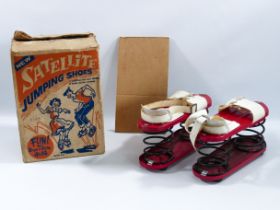 NEW SATELLITE JUMPING SHOES MOON BOOTS 1950'S VINTAGE RETRO SPACE TOY RAPAPORT BROS SCIENCE FICTION