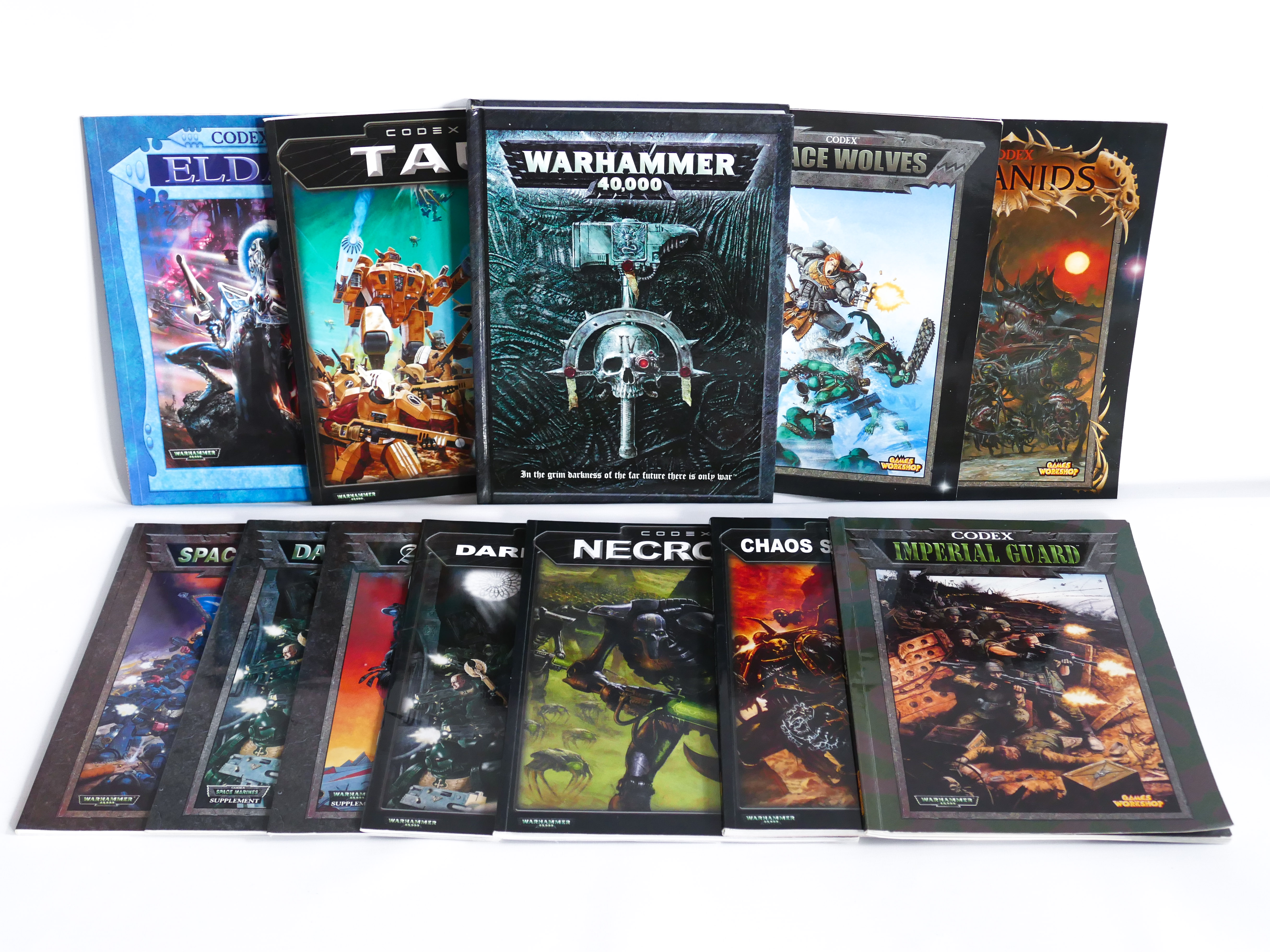 WARHAMMER 40K BOOK CODEX SUPPLEMENT LOT VINTAGE GAMES WORKSHOP ELDAR SPACE MARINES IMPERIAL GUARD