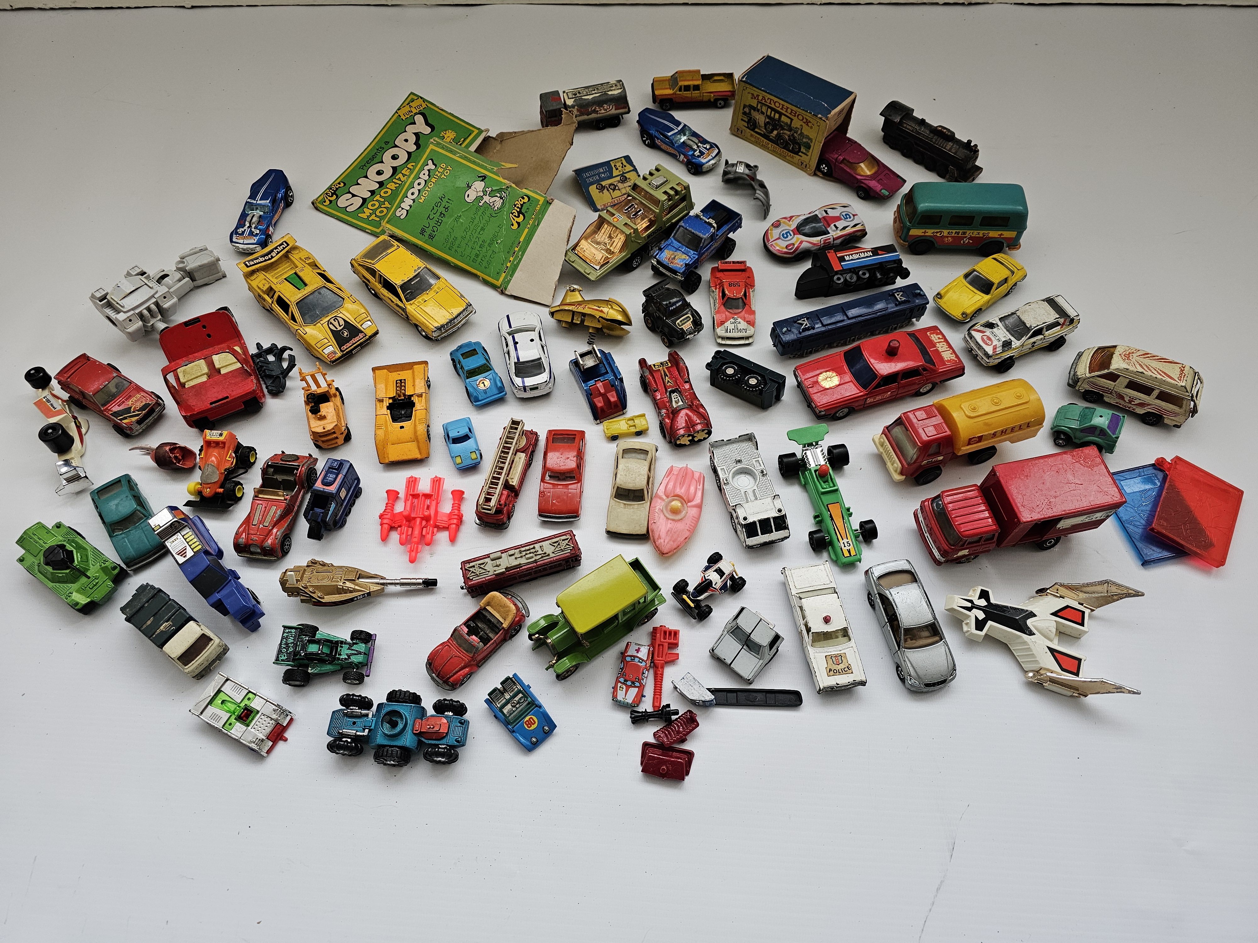 VINTAGE LOT TOY CARS RETRO VEHICLE DIE-CAST PLANE HONG KONG JAPAN LORRY PLASTIC JET