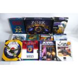 PC IBM COMPUTER VIDEO GAME LOT BIG BOX RETRO VINTAGE SOFTWARE WINDOWS 95 STAR WARS SIERRA ACTIVISION