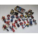 LARGE VINTAGE MIXED LOT CHOGOKIN TOY ROBOT POPY JAPAN 1980s GODAIKIN GRENDIZER LEOPALDON