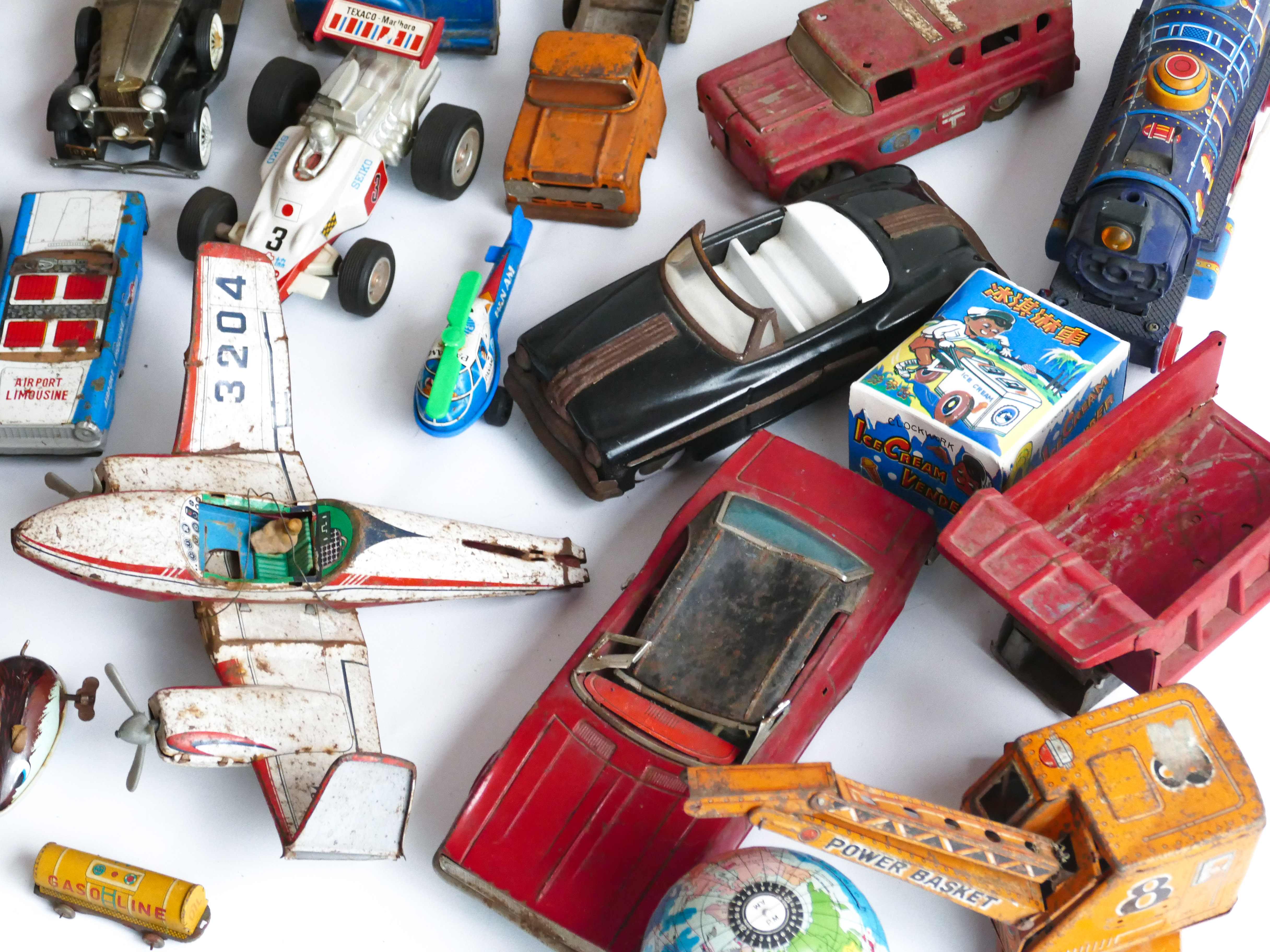 MASUDAYA NOMURA ICHIKO TIN VEHICLE LOT CAR TRAIN VINTAGE TOY JAPAN - Image 3 of 3