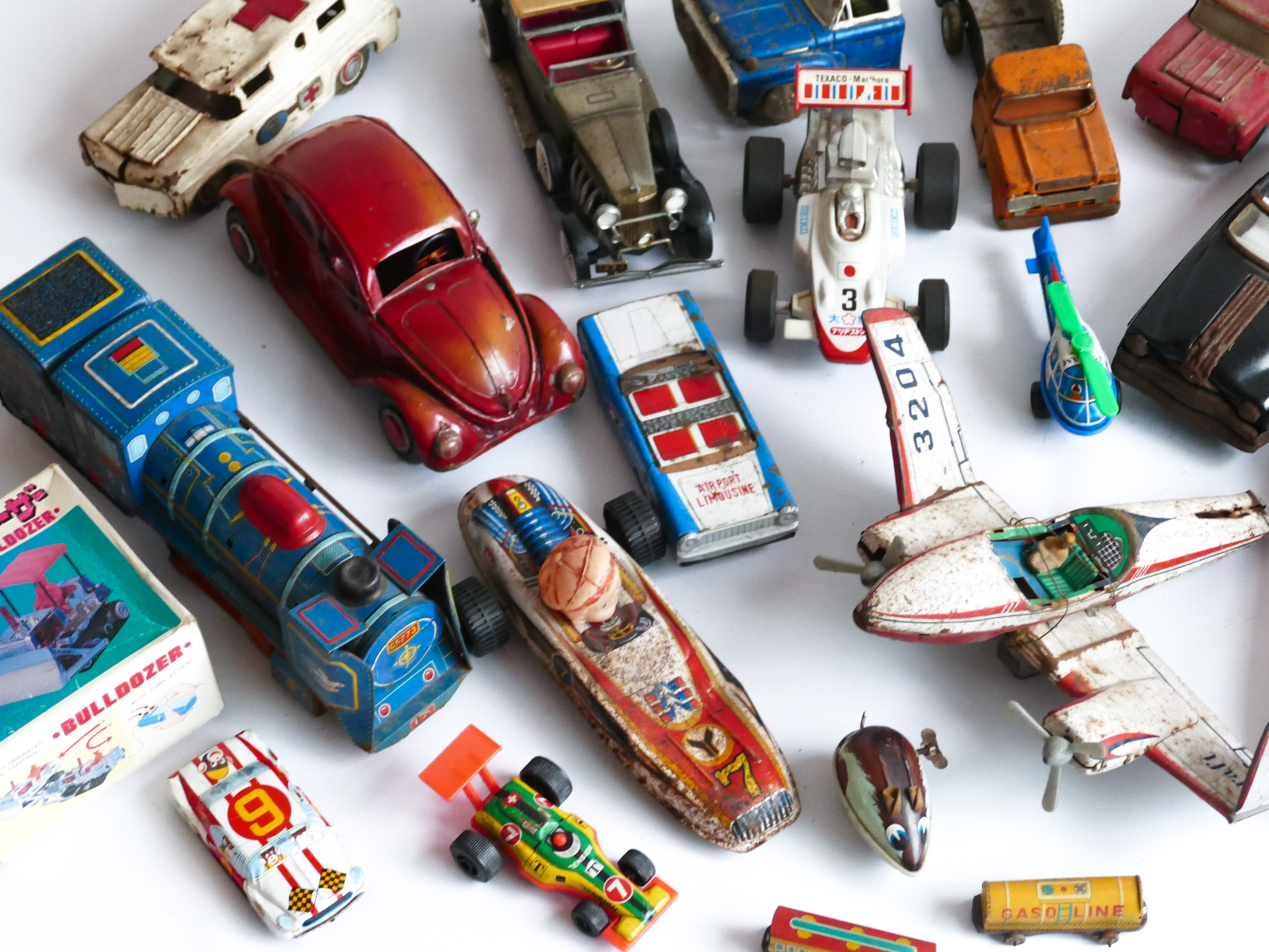 MASUDAYA NOMURA ICHIKO TIN VEHICLE LOT CAR TRAIN VINTAGE TOY JAPAN - Image 2 of 3