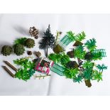 BRITAINS FLORAL MINIATURE GARDEN TOY LOT FIGURES VINTAGE PLANTS TREES RAILWAY MADE IN ENGLAND