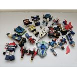 LARGE VINTAGE MIXED LOT CHOGOKIN TOY ROBOT SPACE SHIP POPY GARBIN JAPAN 1980s VEHICLES GODAIKIN