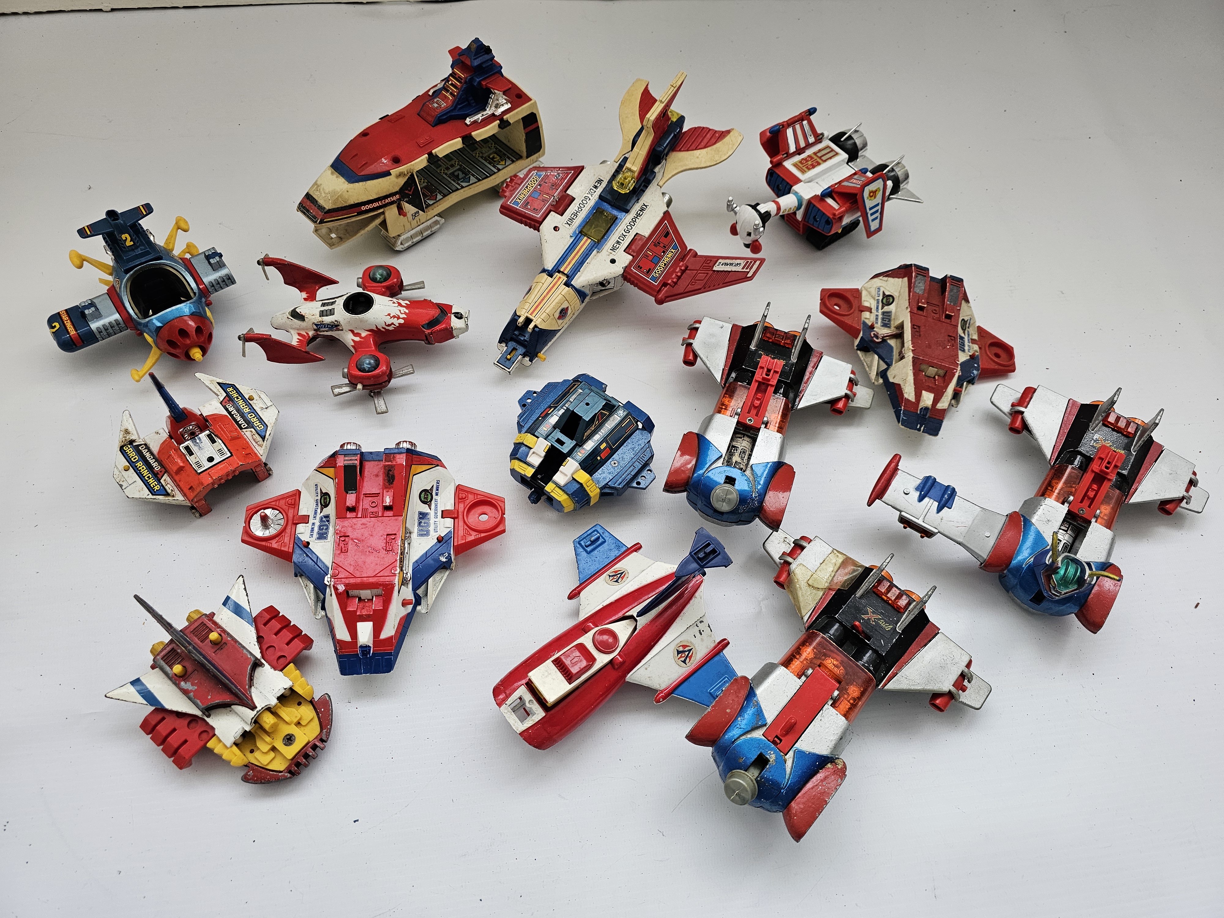 LARGE VINTAGE MIXED LOT CHOGOKIN TOY ROBOT POPY JAPAN 1980s VEHICLES GODAIKIN GATCHAMAN BOKAN