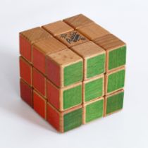 RUBIK'S RUBIKS CUBE 30TH ANNIVERSARY RETRO VINTAGE WOODEN WOOD PUZZLE GENUINE LIMITED EDITION