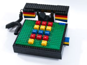 TYCO SUPER BLOCKS TELEPHONE LEGO SET OFFICE EQUIPMENT VINTAGE CONSTRUCTION TOY 1980'S