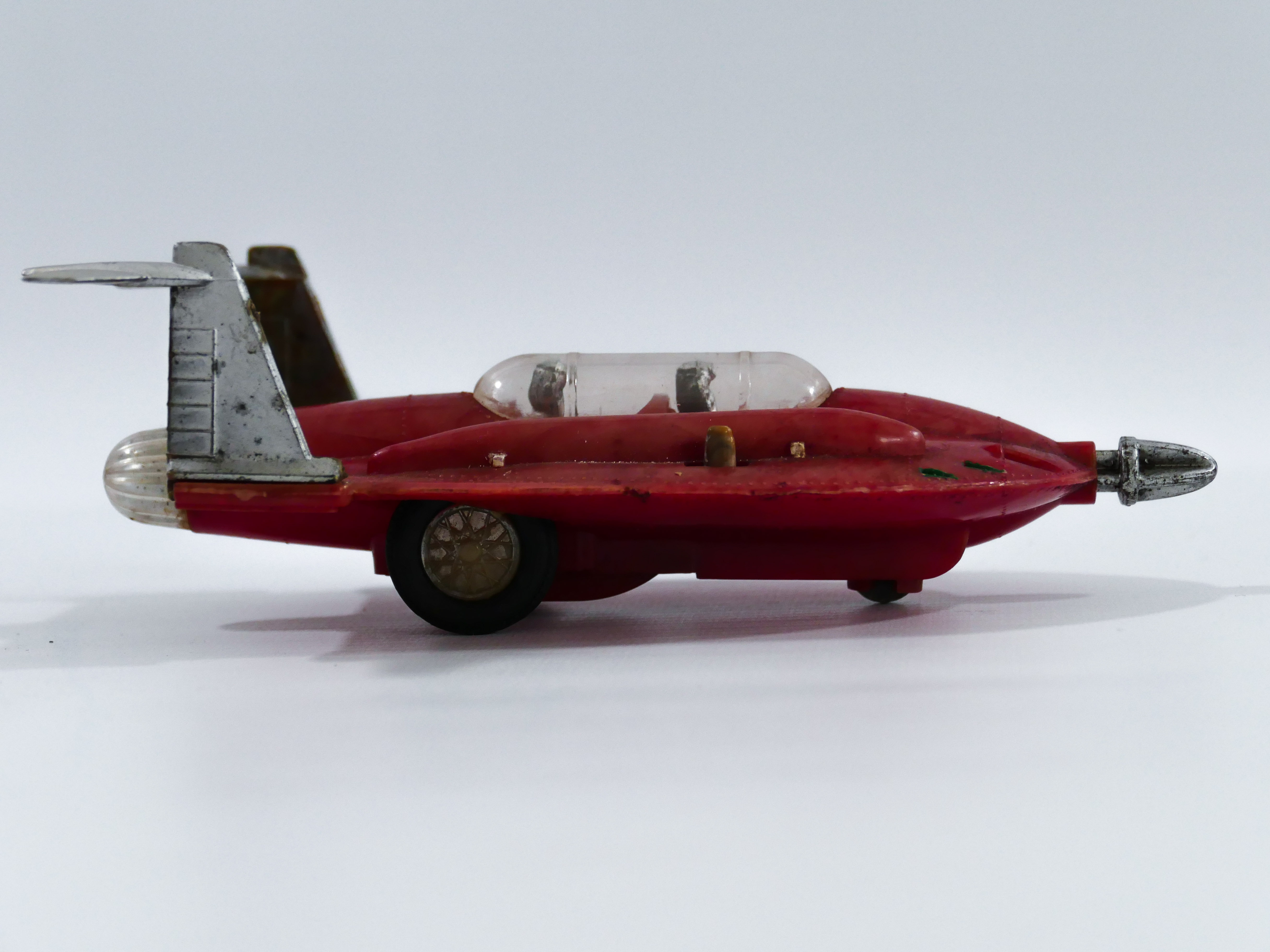 SPACESHIP ROCKET FIRING SPACE CAR VINTAGE HONG KONG TOY UFO FRICTION MOTOR PROJECT SWORD CENTURY 21 - Image 4 of 5