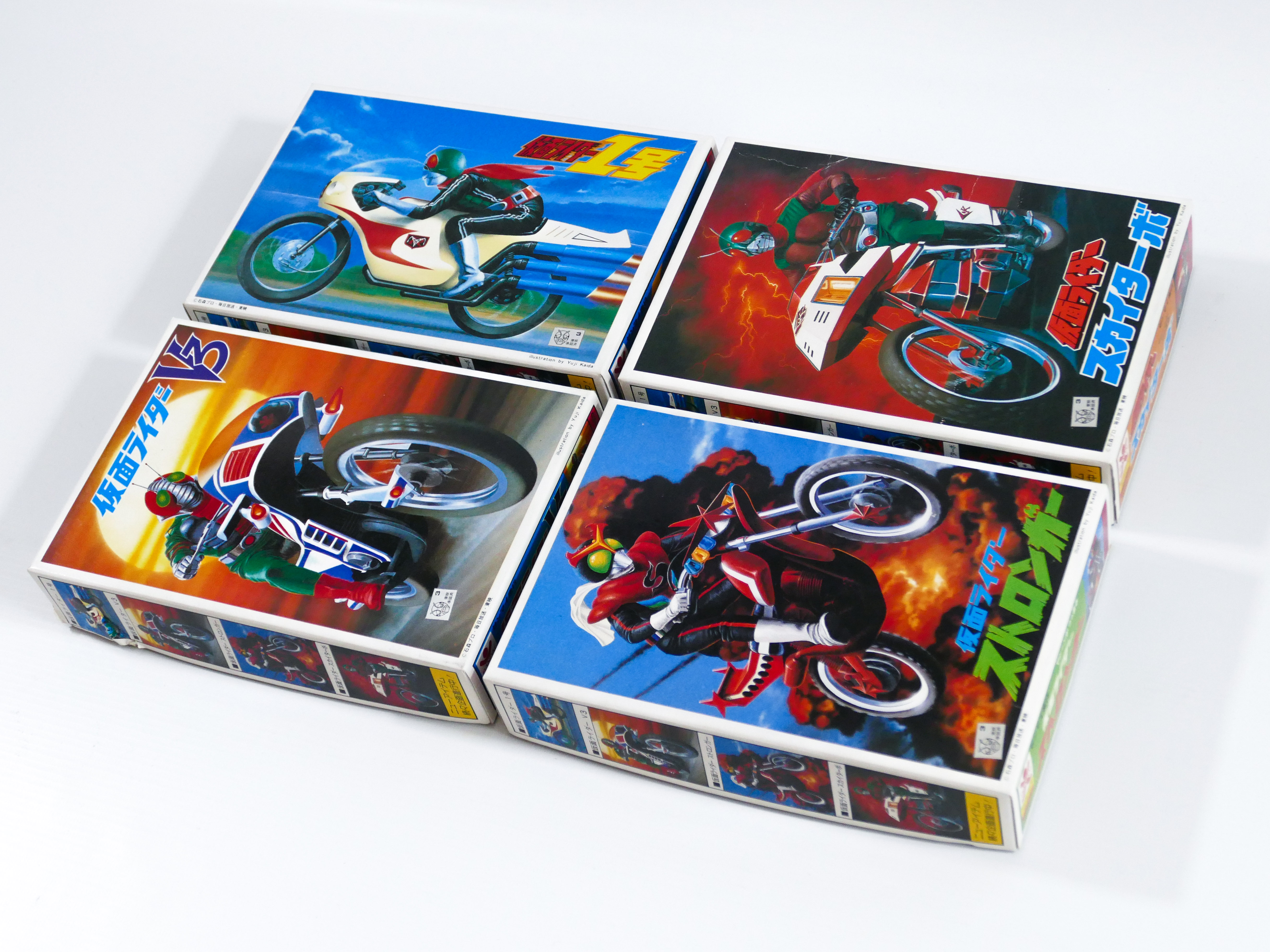 BANDAI KAMEN RIDER MASKED RIDER VINTAGE MODEL KIT LOT JAPAN TOY TOKUSATSU MANGA ANIME MOTORBIKE